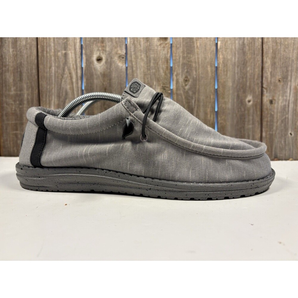 Hey Dude Wally Stretch Fleece Slip-On Lava Stone Gray Men's Slip-on Shoe Size 12